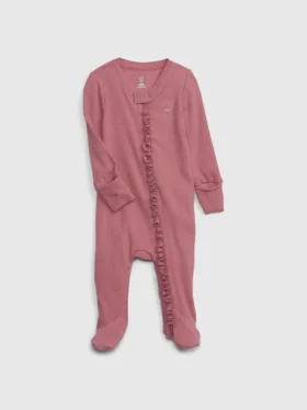 Baby First Favorites Tiny Rib-heldrakt med føtter