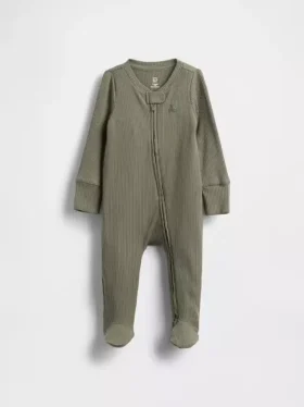 Baby First Favorites Tiny Rib-heldrakt med føtter