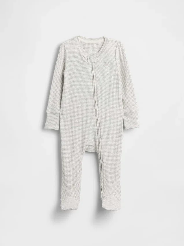 Baby First Favorites Tiny Rib-heldrakt med føtter