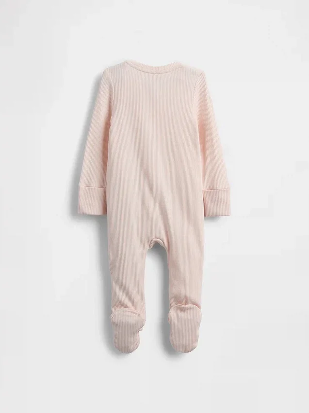 Baby First Favorites Tiny Rib-heldrakt med føtter