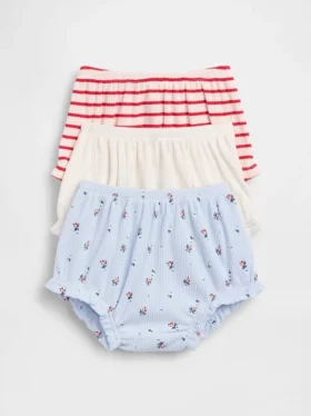 Baby First Favorites Tinyrib-bloomers med volanger (3-pakning)