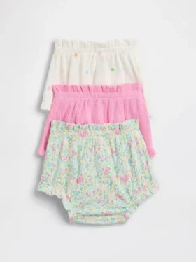 Baby First Favorites Tinyrib-bloomers med volanger (3-pakning)
