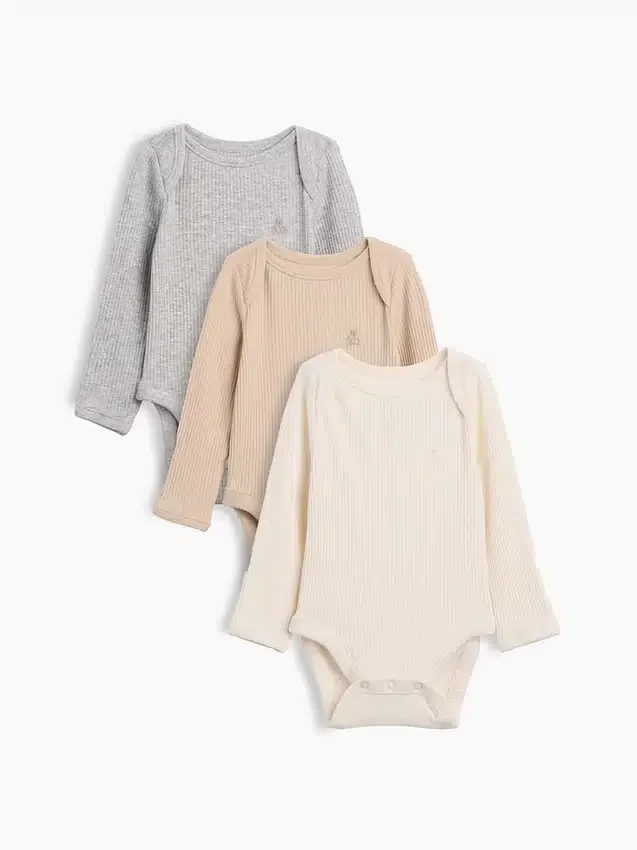 Baby First Favorites Tinyrib-body (3-pakning)