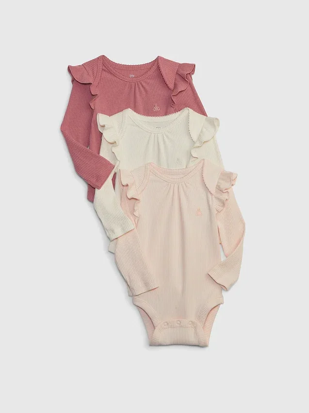Baby First Favorites Tinyrib-body (3-pakning)