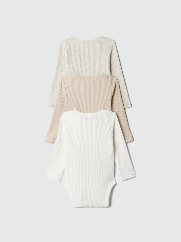 Baby First Favorites Tinyrib-body (3-pakning)