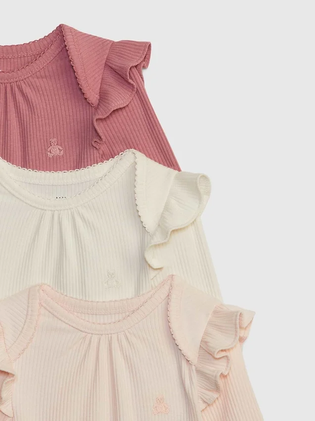 Baby First Favorites Tinyrib-body (3-pakning)