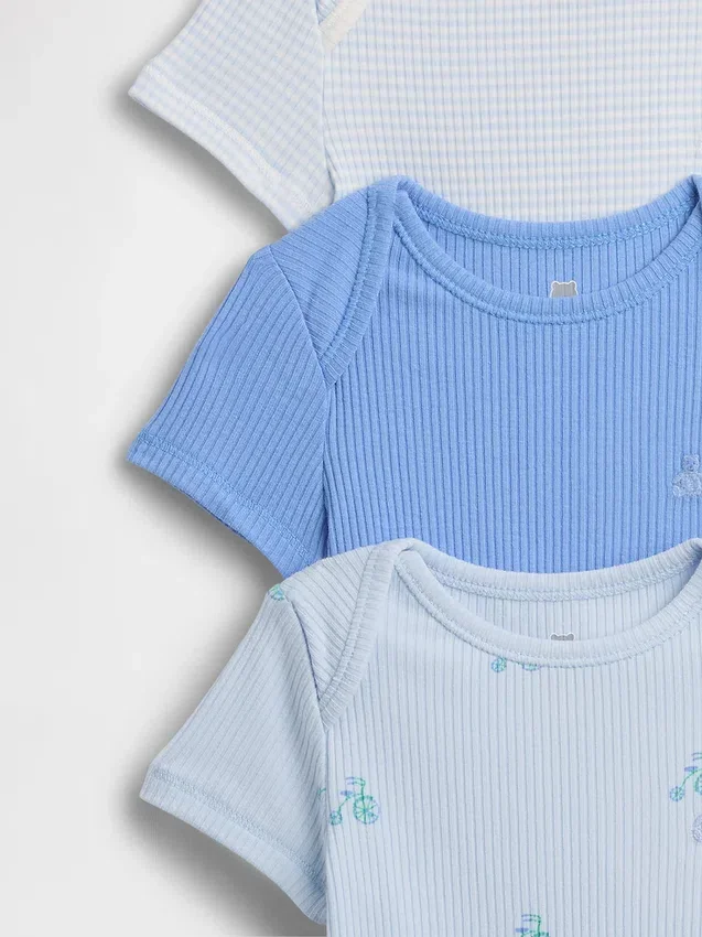 Baby First Favorites Tinyrib-body (3-pakning)