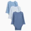 Baby First Favorites Tinyrib-body med lomme (3-pakning)
