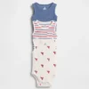 Baby First Favorites Tinyrib-body med lomme (3-pakning)