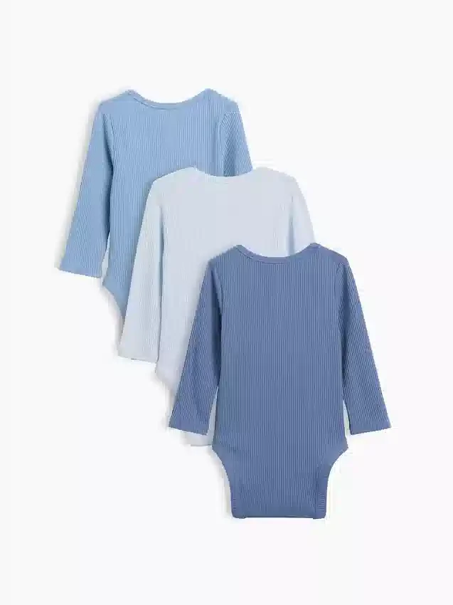 Baby First Favorites Tinyrib-body med lomme (3-pakning)