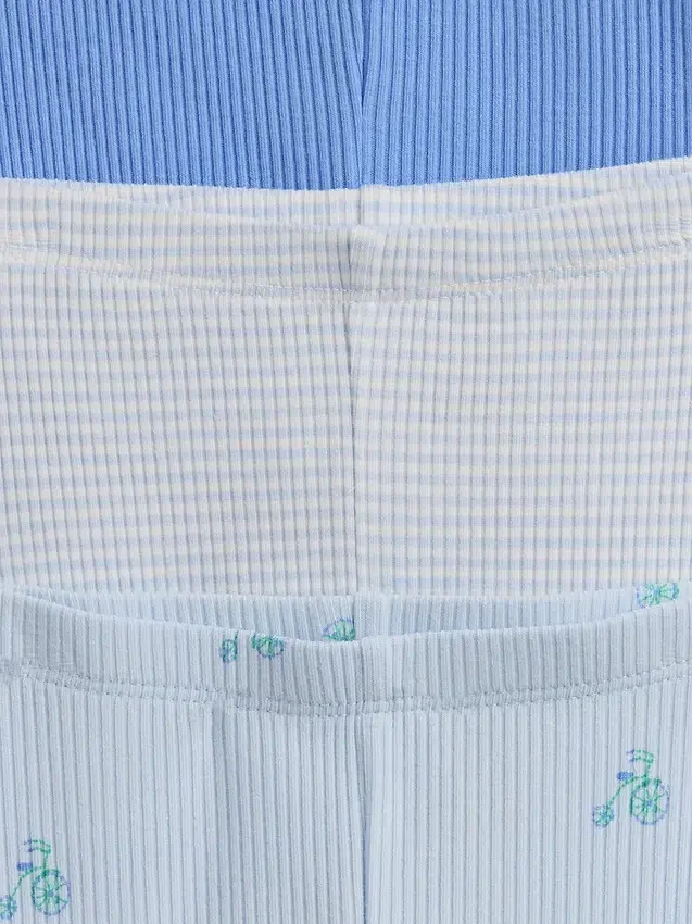 Baby First Favorites Tinyrib-bukser med elastisk linning (3-pakning)