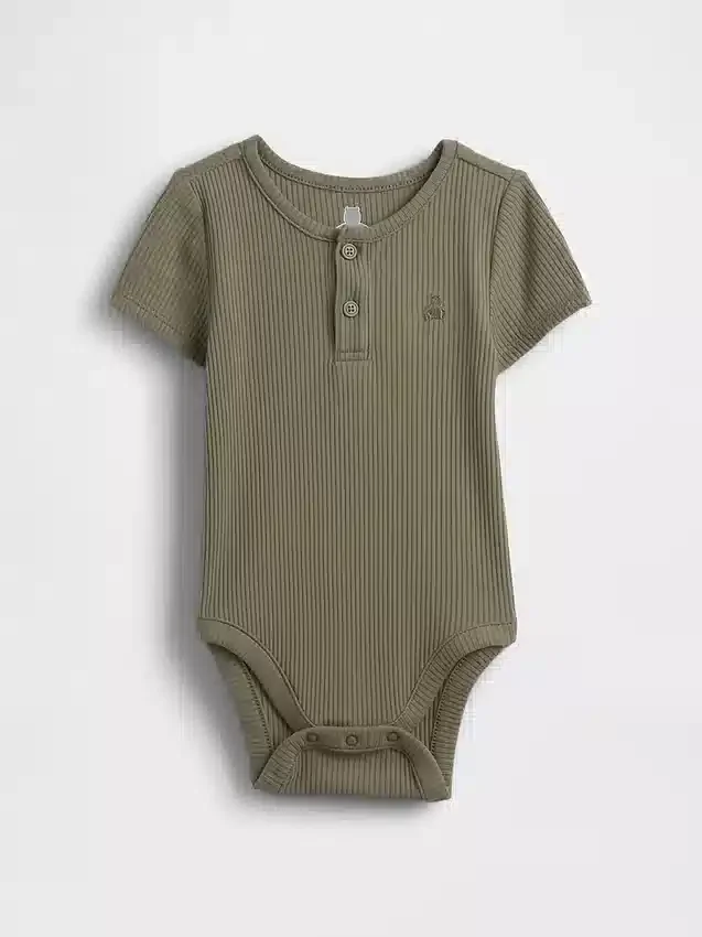 Baby First Favorites Tinyrib Henley Bodyer