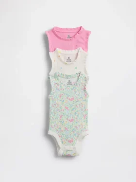 Baby First Favorites Tinyrib Ruffle Tank Bodyer (3-pakning)
