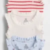 Baby First Favorites Tinyrib Ruffle Tank Bodyer (3-pakning)