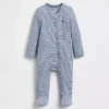Baby First Favorites Tinyrib Stripe heldrakt med føtter