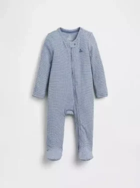 Baby First Favorites Tinyrib Stripe heldrakt med føtter