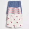 Baby First Favorites Tinyrib Stripe Pull-On Shorts (3-pakning)