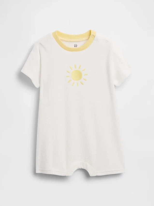Baby-heldrakt i fransk frotté