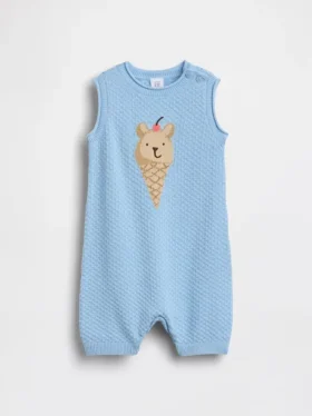 Baby Ice Cream Bear heklet kort heldrakt