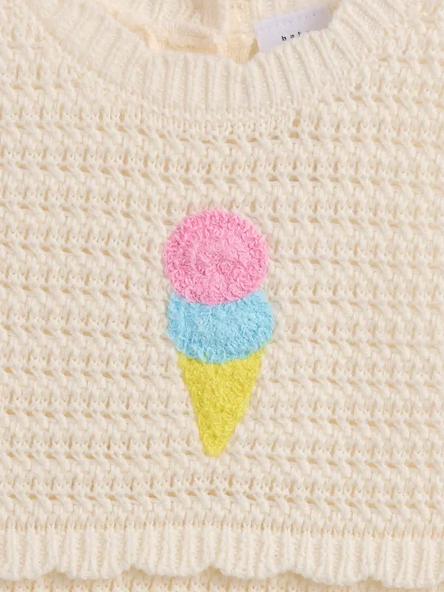 Baby Ice Cream heklet kort heldrakt