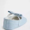 Baby-Mary Jane-sko i denim med sløyfe