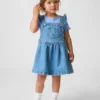 Baby og Småbarn denimskjørt med bjørnelomme