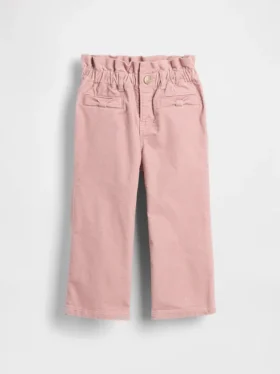 Baby og Småbarn-Jeans i fløyel med sløyfe