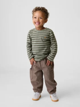 Baby og Småbarn Jeans med bjørnelommer og elastisk linning