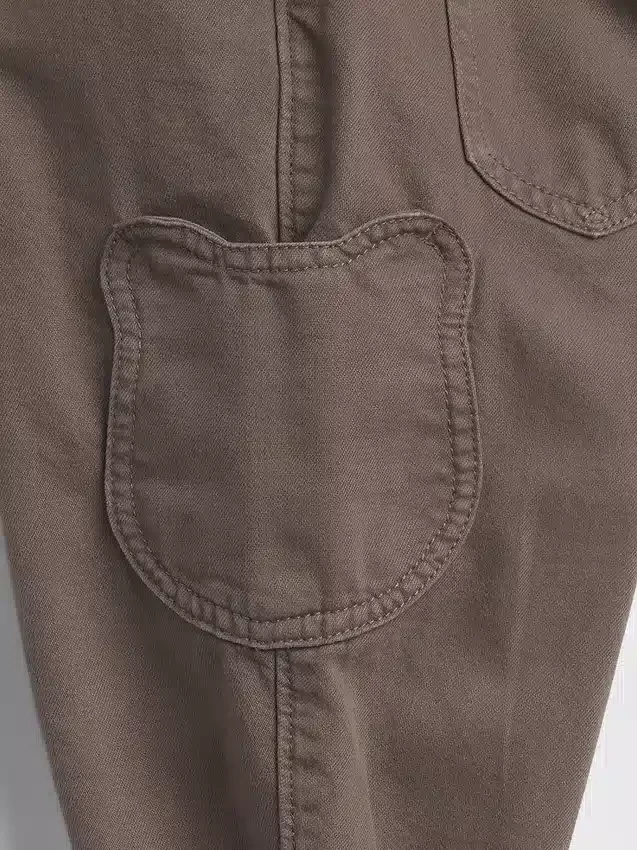 Baby og Småbarn Jeans med bjørnelommer og elastisk linning