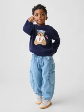Baby og Småbarn-Jeans med Brannan Bear-lommer og elastisk linning