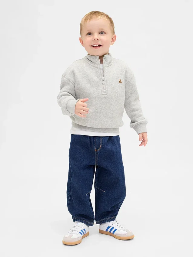 Baby og Småbarn-Jeans med elastisk linning
