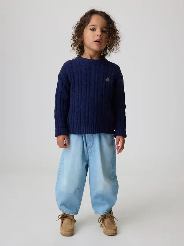 Baby og Småbarn-Jeans med elastisk linning
