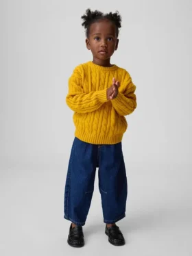 Baby og Småbarn-Jeans med elastisk linning