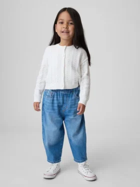 Baby og Småbarn-Jeans med elastisk linning