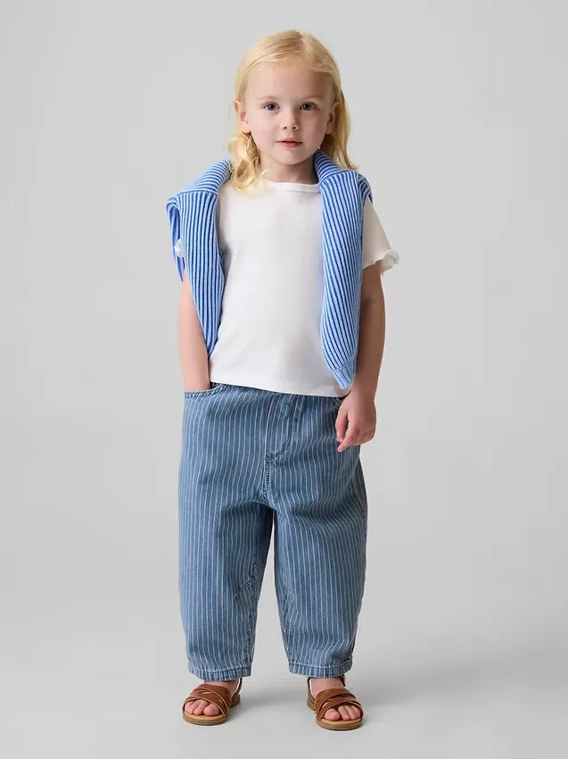 Baby og Småbarn-Jeans med elastisk linning