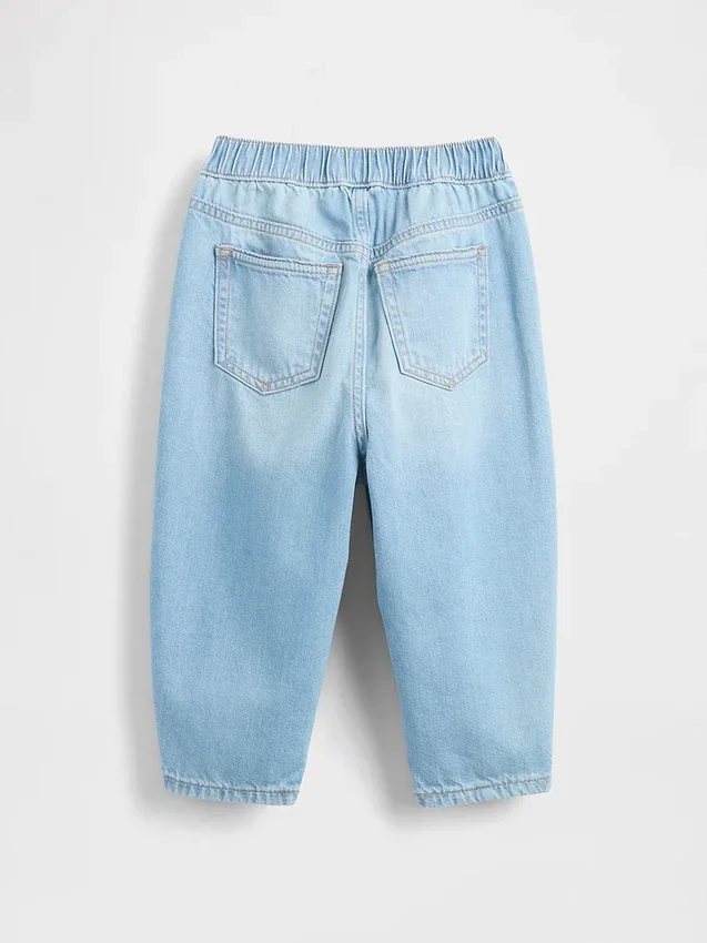 Baby og Småbarn-Jeans med elastisk linning