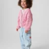 Baby og Småbarn-Jeans med jordbærmotiv, barrel-modell og cargo-lommer