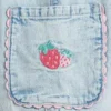 Baby og Småbarn-Jeans med jordbærmotiv, barrel-modell og cargo-lommer
