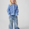 Baby og Småbarn-Jeans med sommerfuglmotiv og løs passform