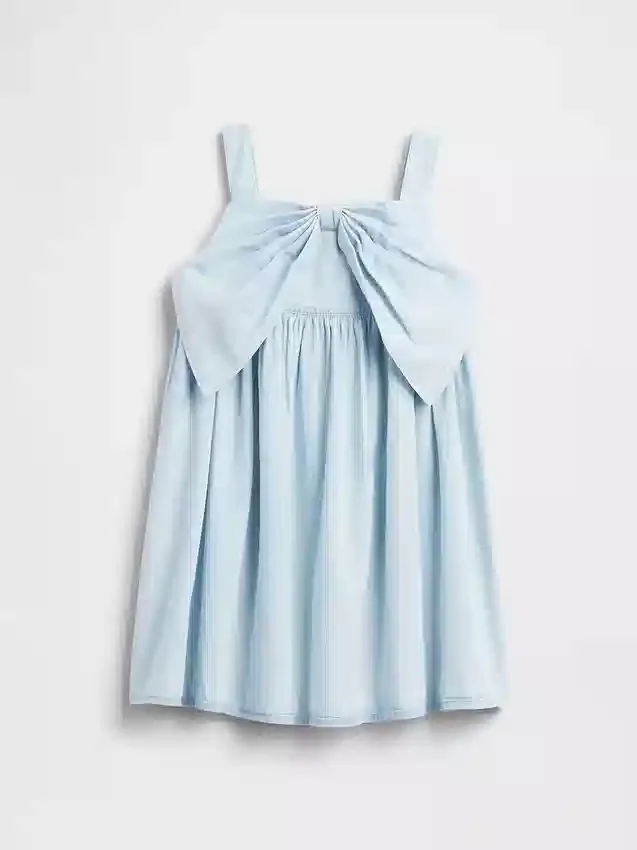 Baby og Småbarn-kjoler i denim med sløyfe