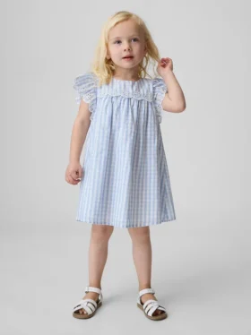 Baby og Småbarn-kjoler i gingham med hullmønster