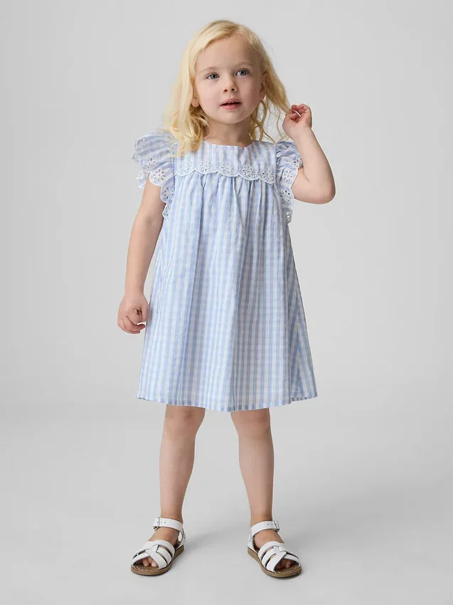 Baby og Småbarn-kjoler i gingham med hullmønster
