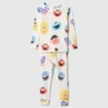 Baby og Småbarn Sesame Street pyjamasett i økologisk børstet bomull