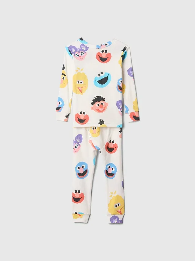 Baby og Småbarn Sesame Street pyjamasett i økologisk børstet bomull