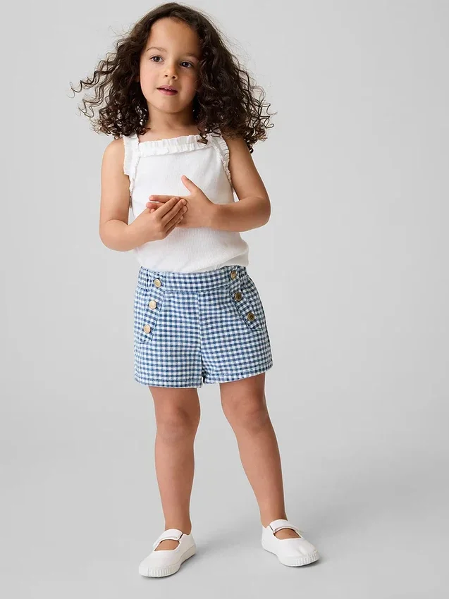Baby og Småbarn-shorts i denim med matrosmønster