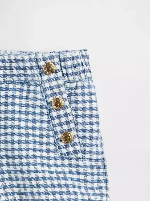 Baby og Småbarn-shorts i denim med matrosmønster
