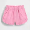 Baby og Småbarn-shorts i lin-bomullsblanding med volanger og delfinmotiv