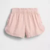 Baby og Småbarn-shorts i lin-bomullsblanding med volanger og delfinmotiv