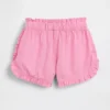 Baby og Småbarn-shorts i lin-bomullsblanding med volanger og delfinmotiv