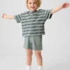 Baby og Småbarn-shorts i vaffelstrikk med påtrekk